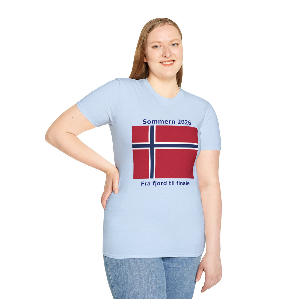 Norway Flag T-Shirt - "Sommern 2026: Fra fjord til finale"