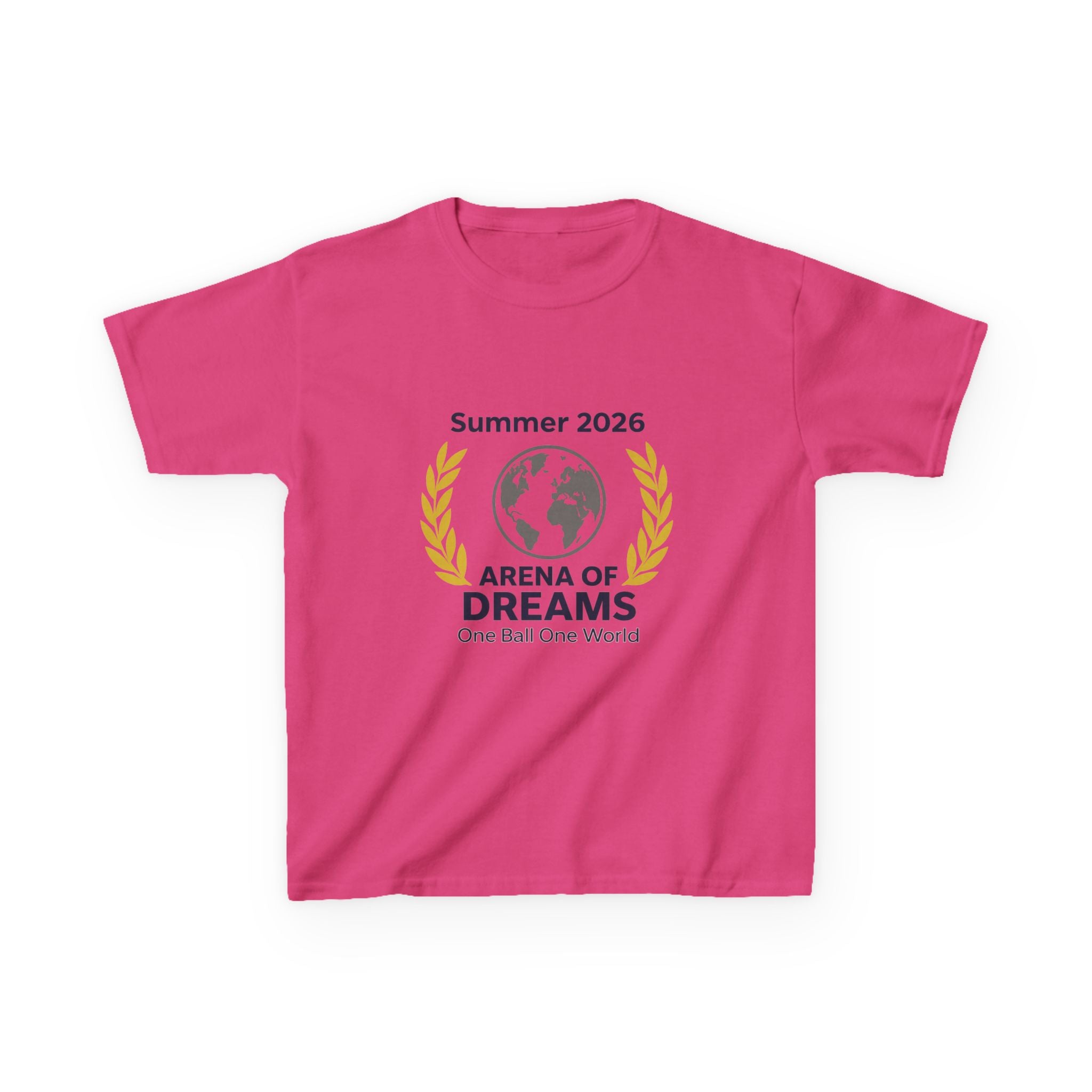Kids Tee — "Arena of Dreams" Summer 2026 Globe Logo