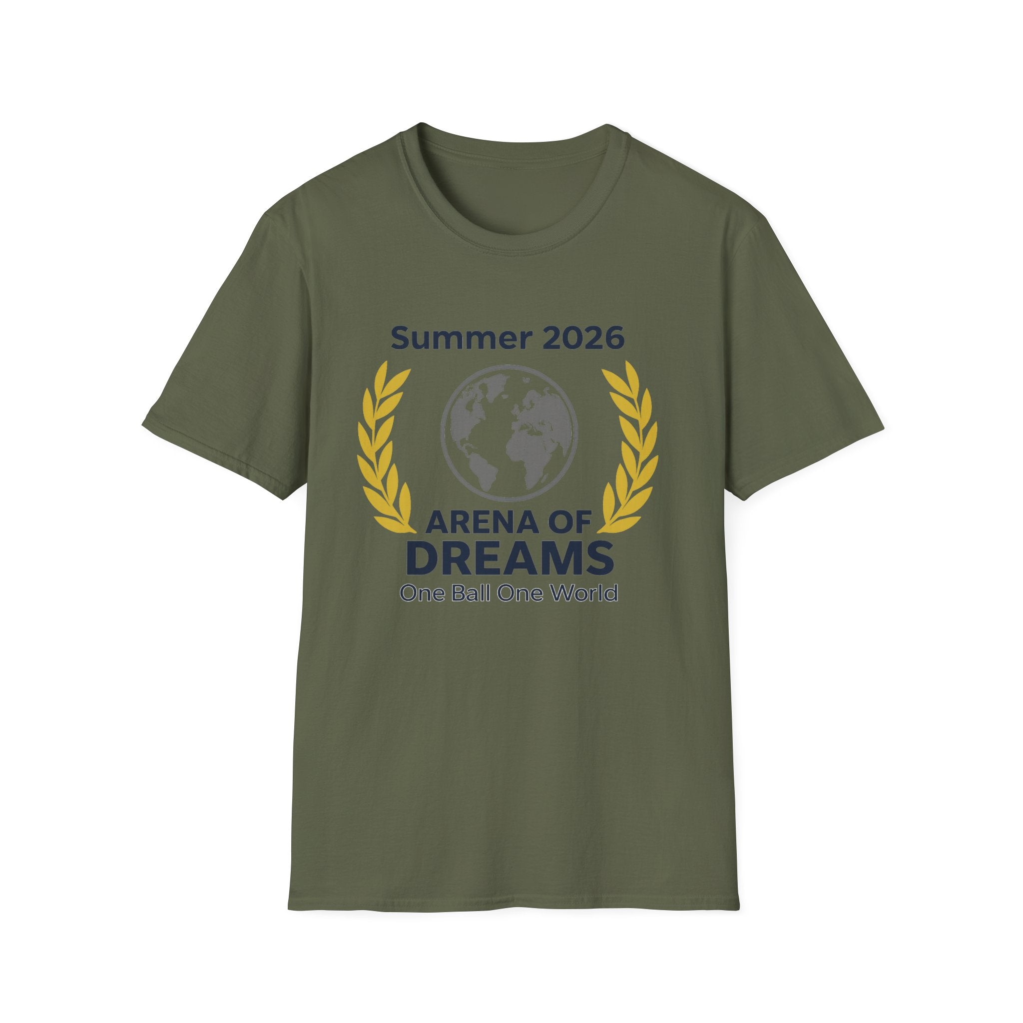 Arena of Dreams 2026 T-Shirt — 'One Ball One World' Summer Soccer Fan Tee