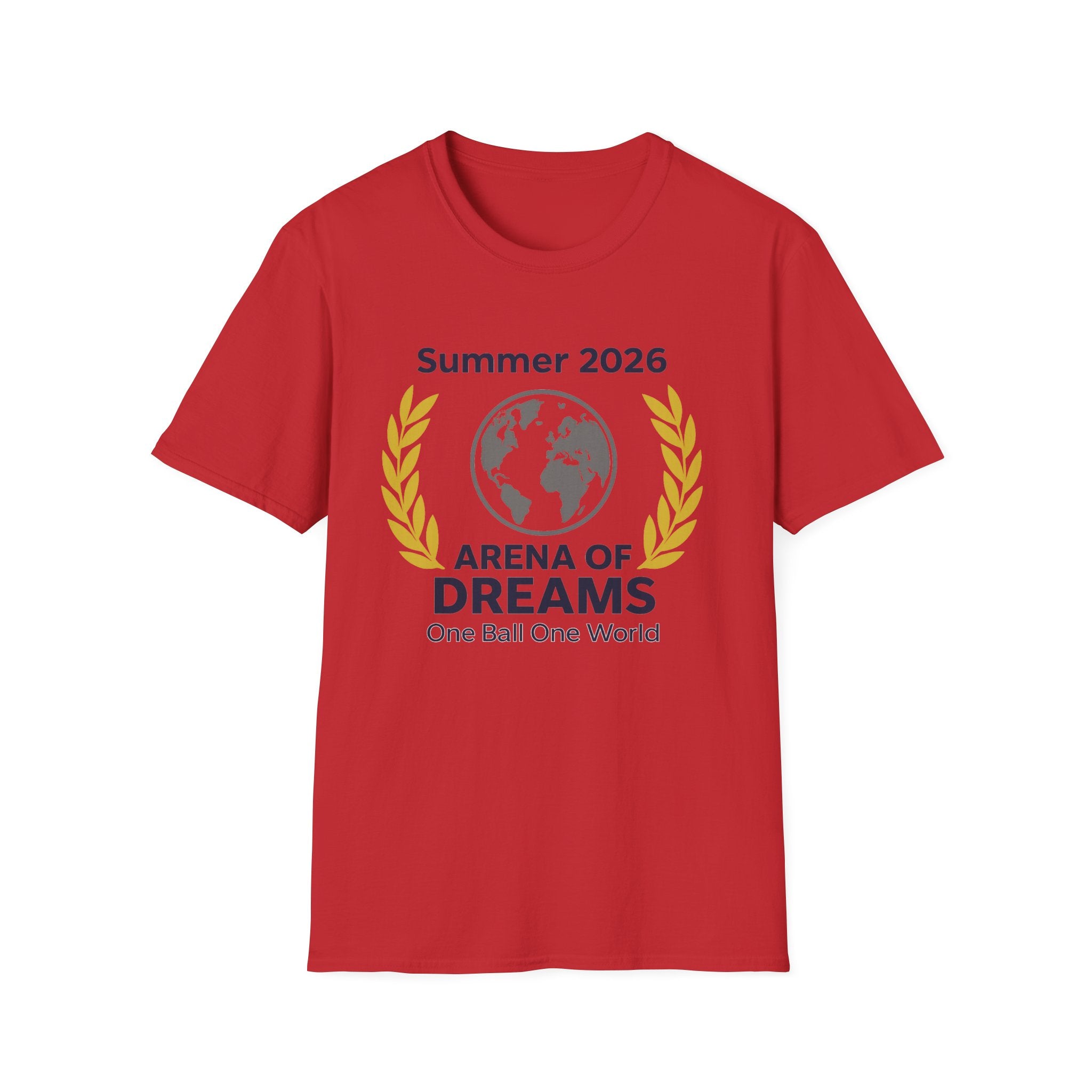 Arena of Dreams 2026 T-Shirt — 'One Ball One World' Summer Soccer Fan Tee