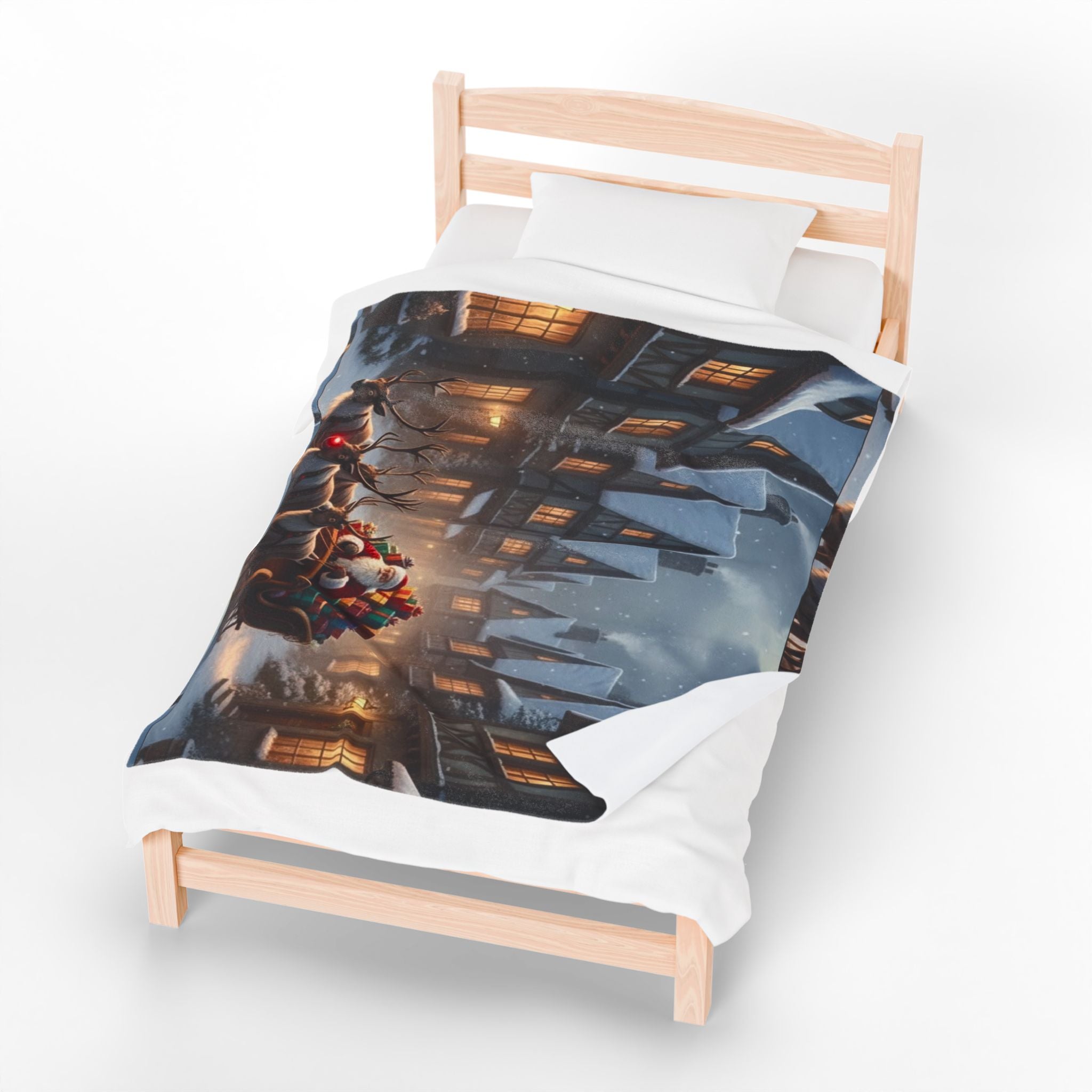 Ask and the Hunt for Christmas Joy” Velveteen Plush Blanket –50x60 -  60×80