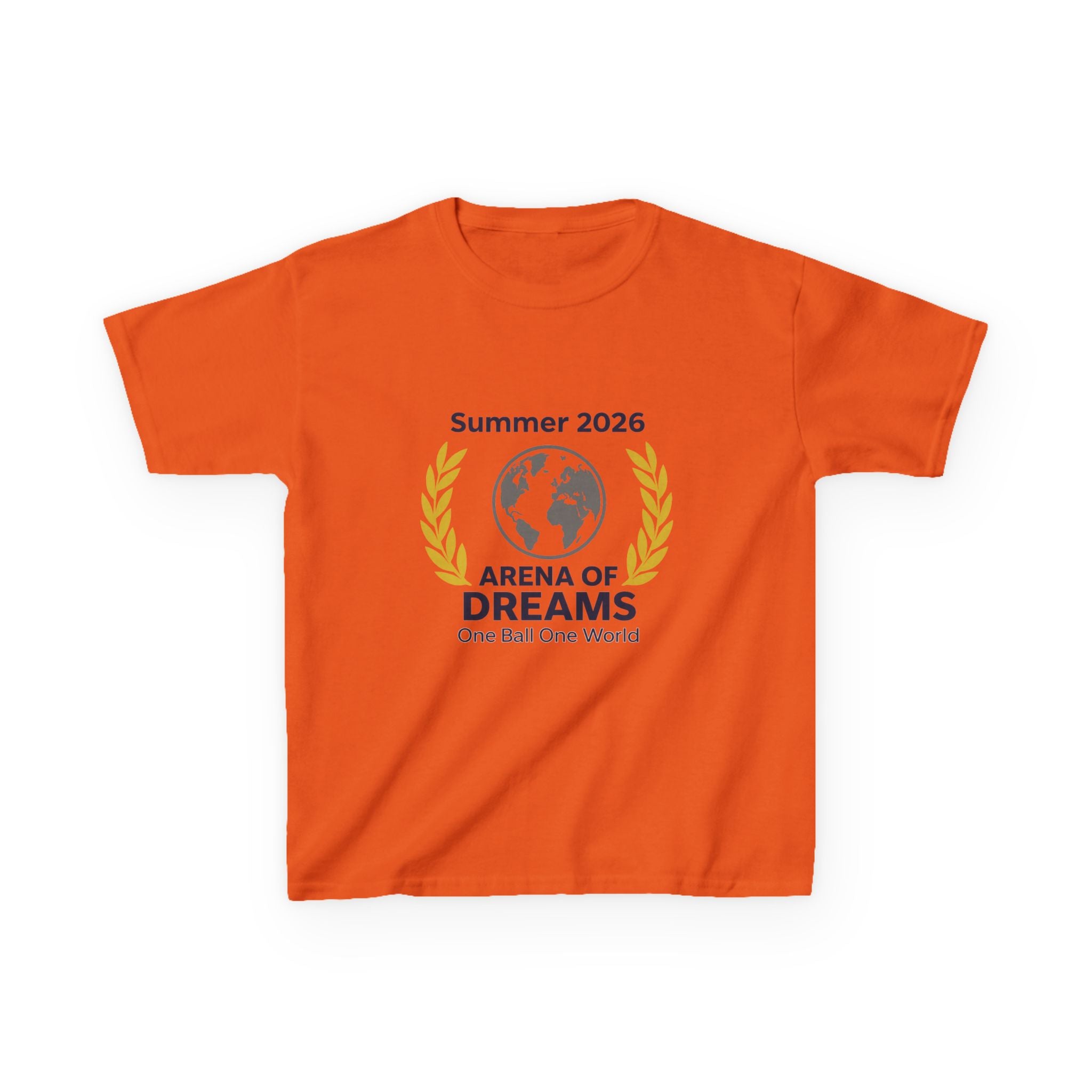 Kids Tee — "Arena of Dreams" Summer 2026 Globe Logo