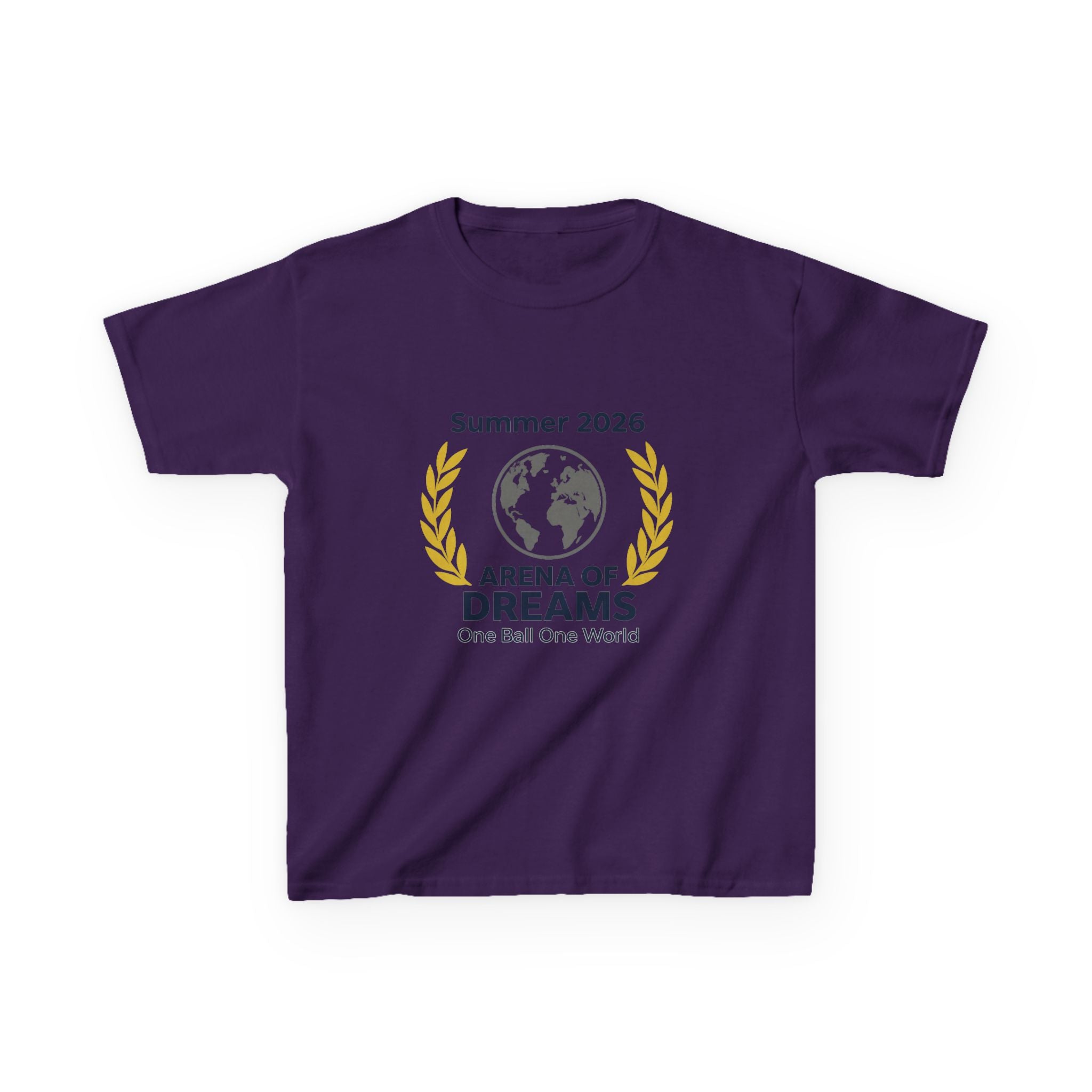 Kids Tee — "Arena of Dreams" Summer 2026 Globe Logo