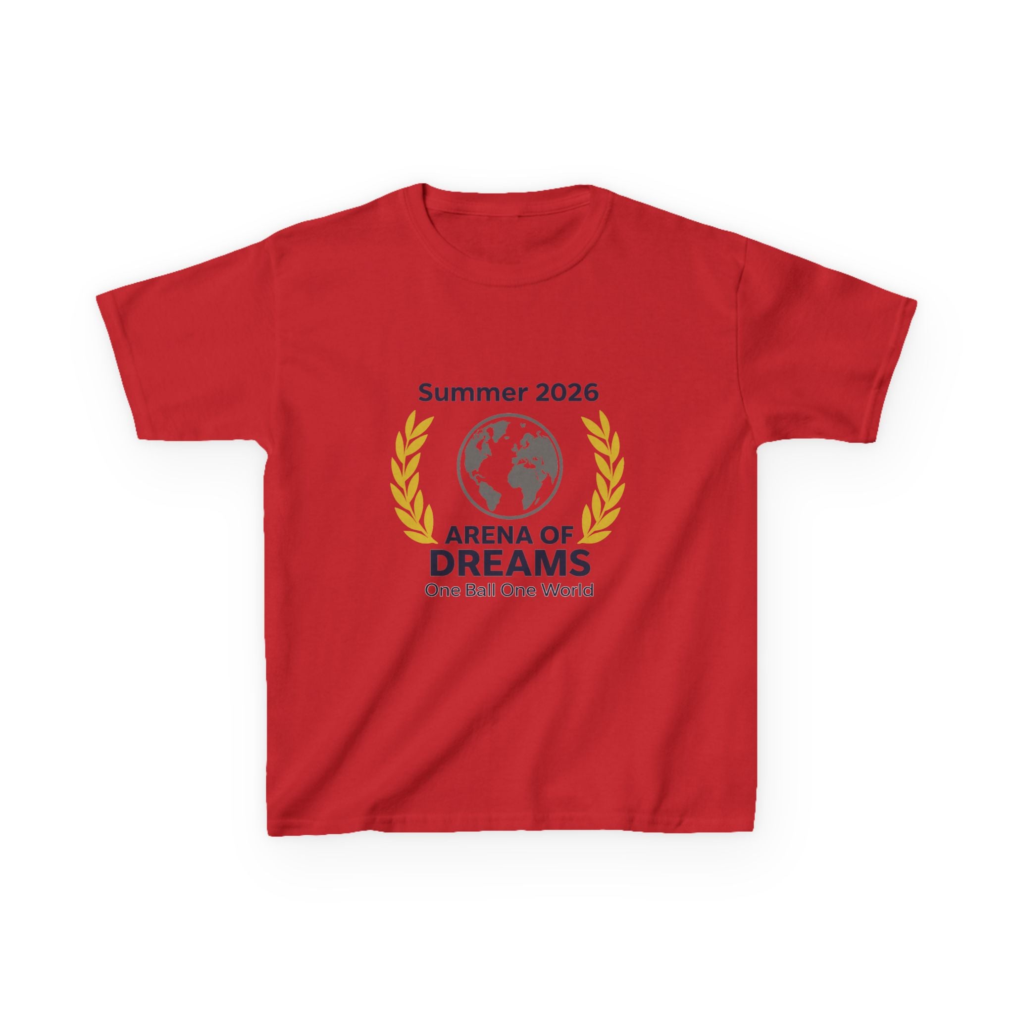 Kids Tee — "Arena of Dreams" Summer 2026 Globe Logo