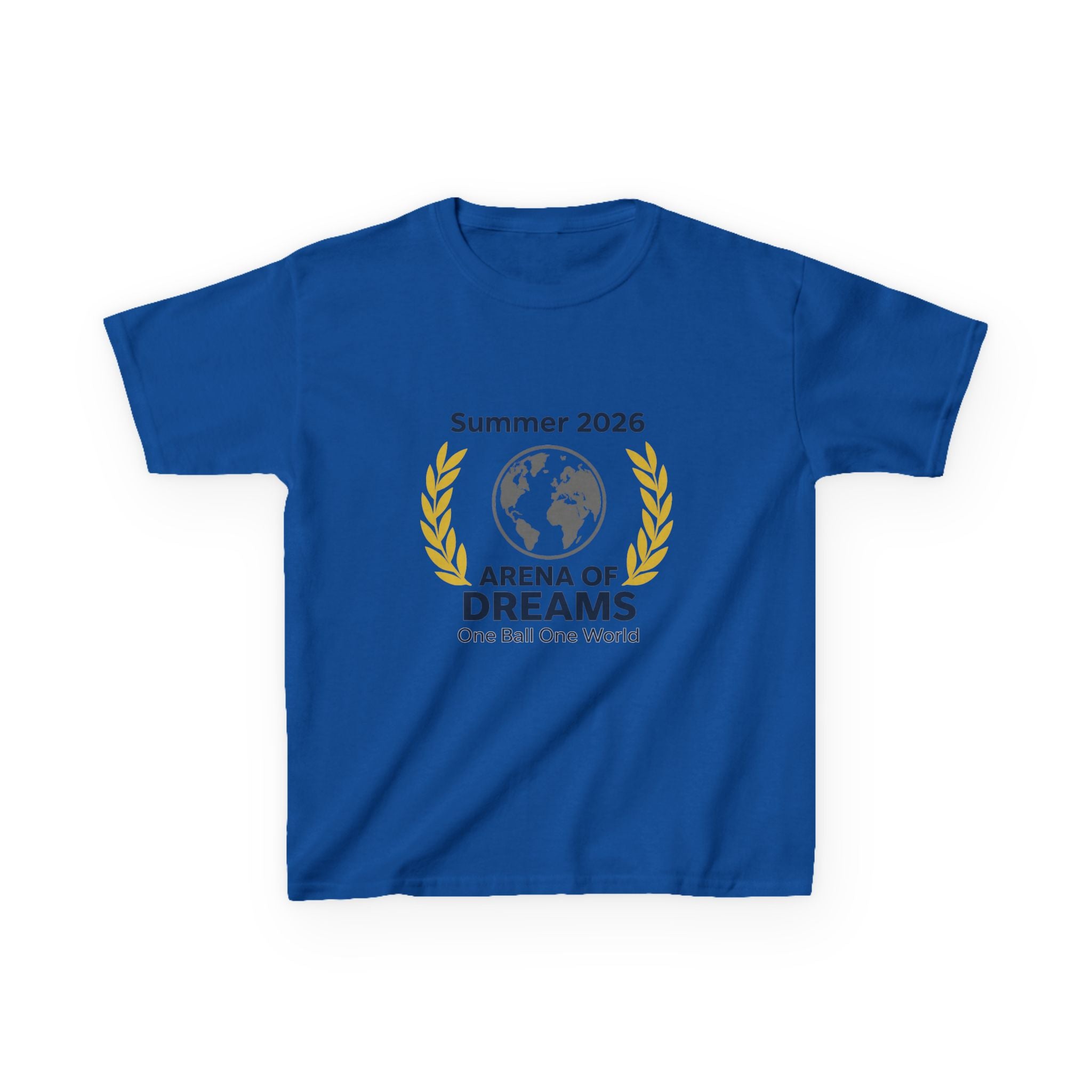 Kids Tee — "Arena of Dreams" Summer 2026 Globe Logo