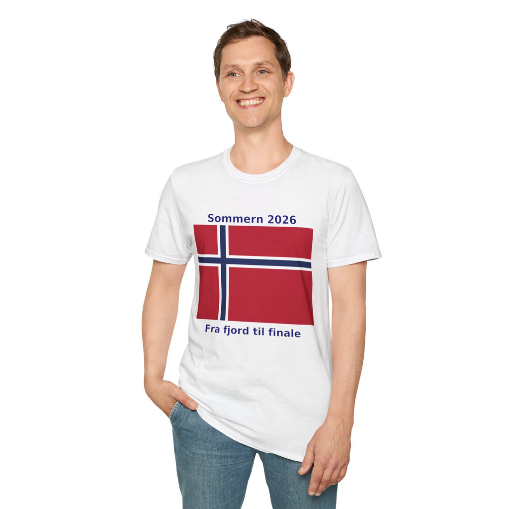 Norway Flag T-Shirt - "Sommern 2026: Fra fjord til finale"