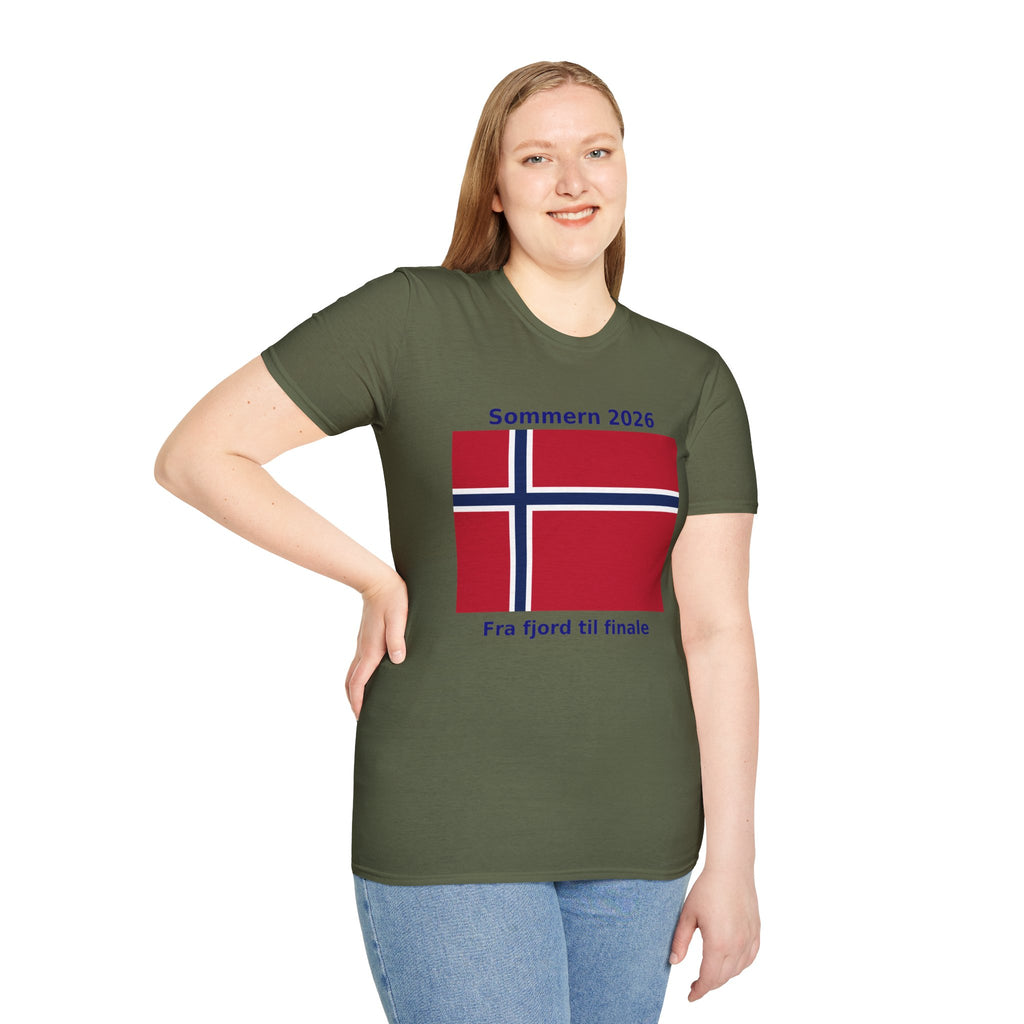 Norway Flag T-Shirt - "Sommern 2026: Fra fjord til finale"