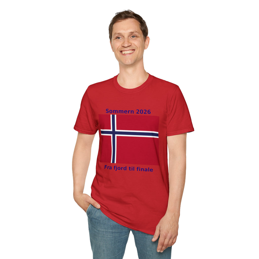 Norway Flag T-Shirt - "Sommern 2026: Fra fjord til finale"