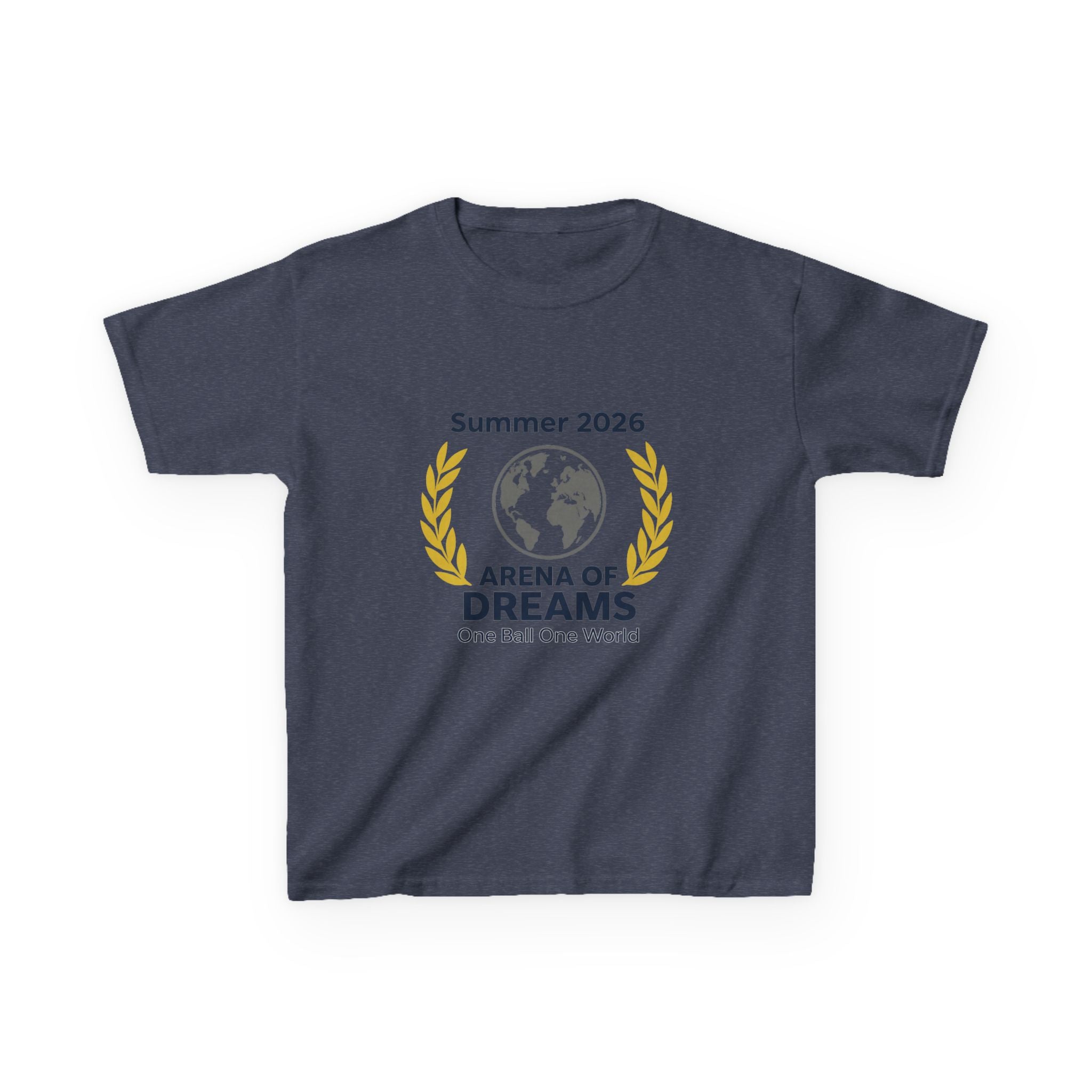 Kids Tee — "Arena of Dreams" Summer 2026 Globe Logo
