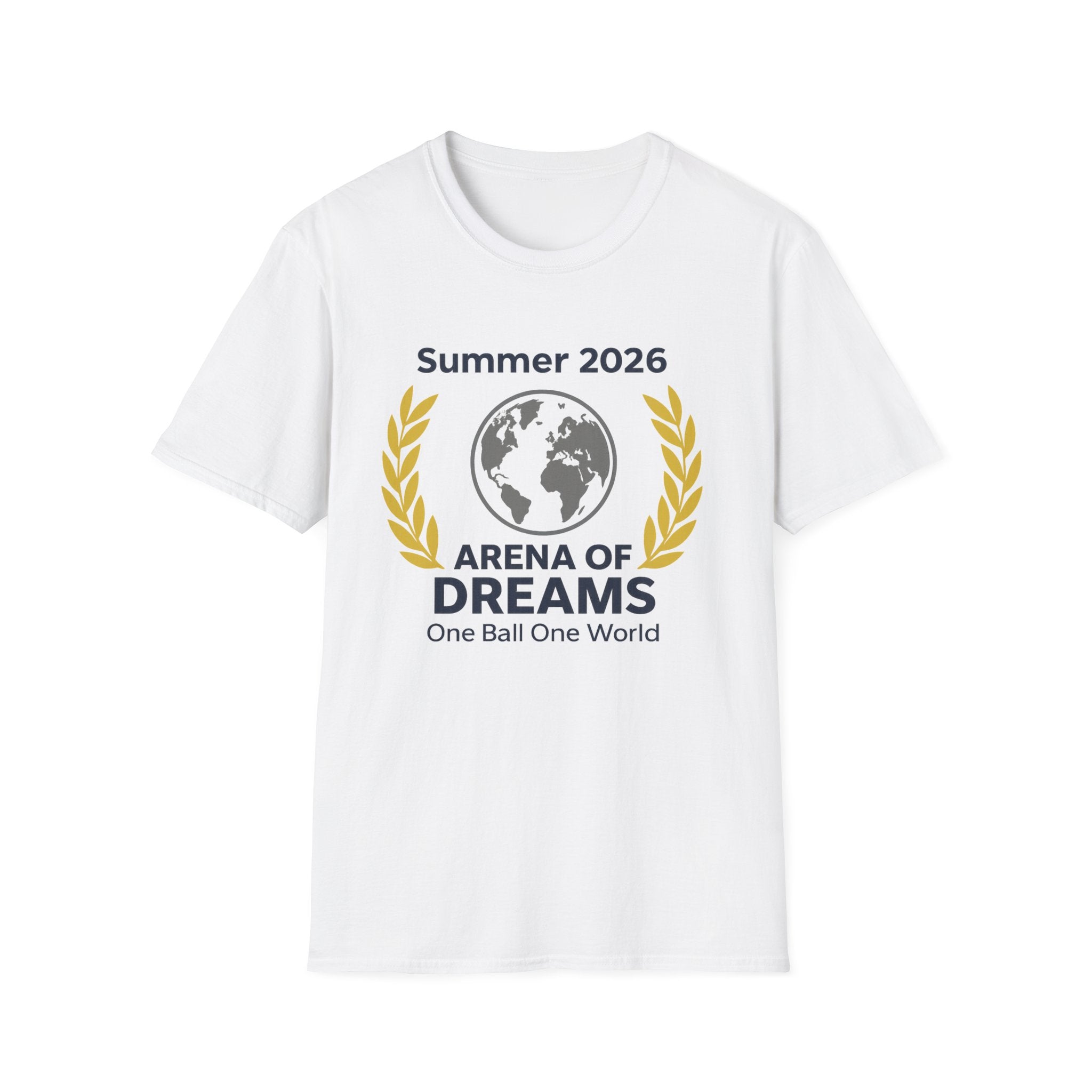 Arena of Dreams 2026 T-Shirt — 'One Ball One World' Summer Soccer Fan Tee