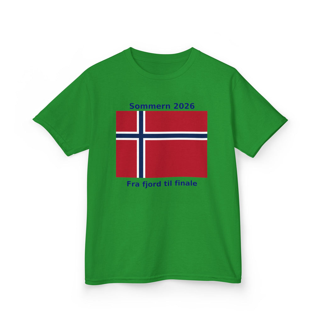 Kids T‑Shirt — Norwegian Flag «Sommern 2026» (Fra fjord til finale)