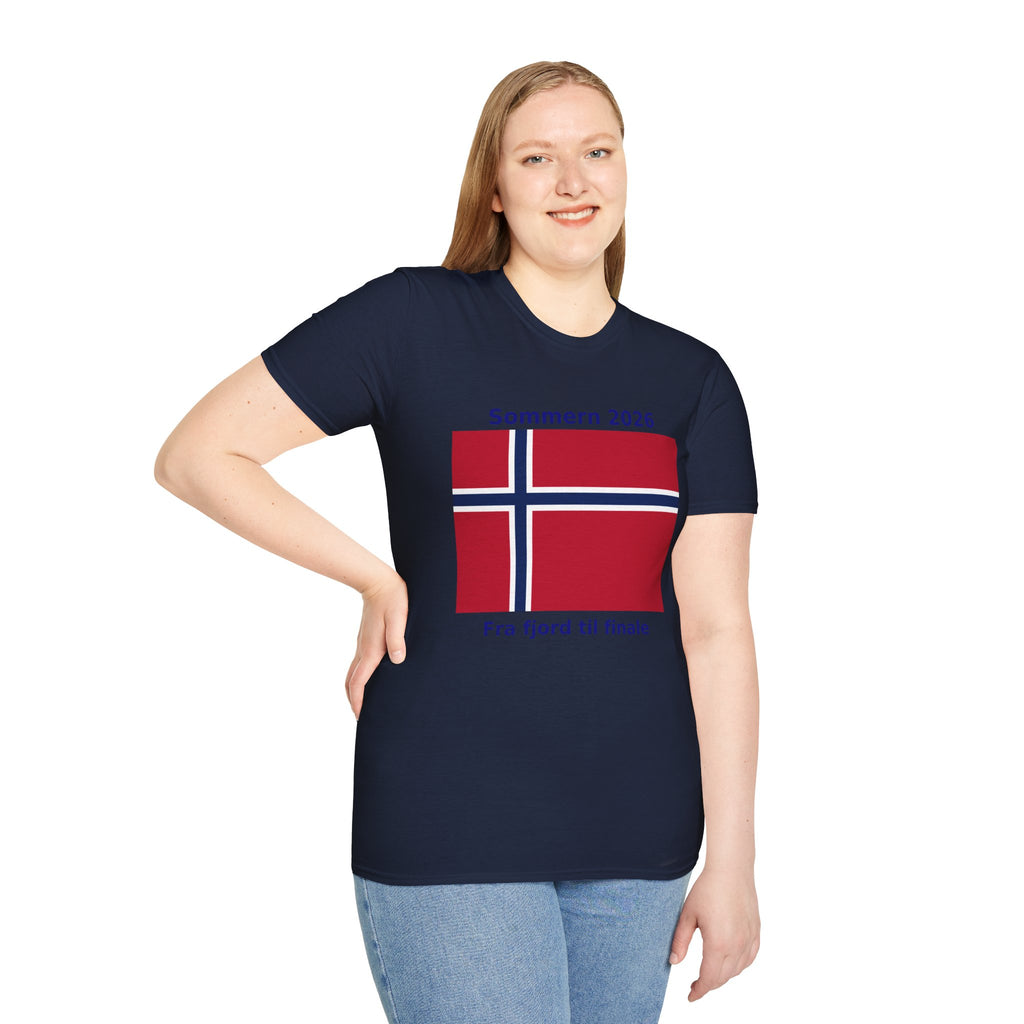 Norway Flag T-Shirt - "Sommern 2026: Fra fjord til finale"