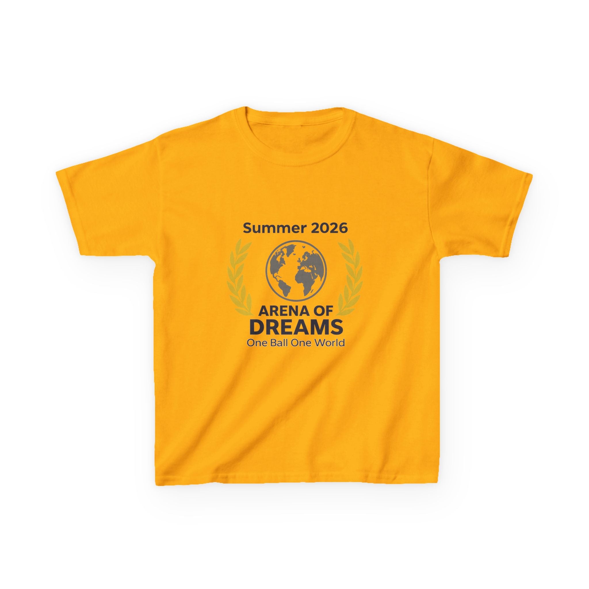 Kids Tee — "Arena of Dreams" Summer 2026 Globe Logo